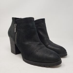 Lucky Brand Noryn Women’s Lug Sole Black Leather Ankle Boots Size 8.5